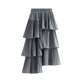 Tiered Pleated Cake Skirt