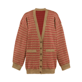 Trellis Button Down Knit Cardigan