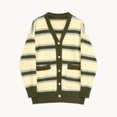 Tri-Color Striped Oversized Knit Sweater