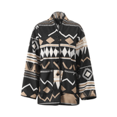 Tribal Print Single Breasted Jacket