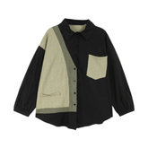 Tricolor Patchwork Knit Shirt