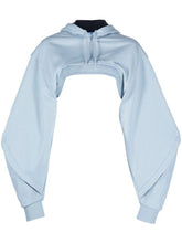 Ultra Short Loose Hooded Sweatshirt