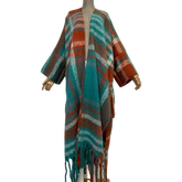 Casual Plaid Long Tassel Cardigan - WINI