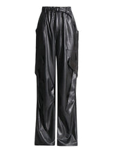 Vegan Leather Cargo Pants
