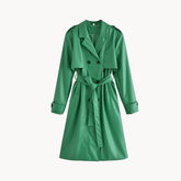 Vegan Leather Trench Coat