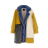 Warm Patchwork Faux Fur Coat