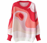 Watercolor Swirls Knit Pullover