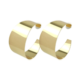 Wide Hoop Metal Earrings