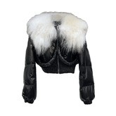 Wool Collar Zip-Up Padded Jacket