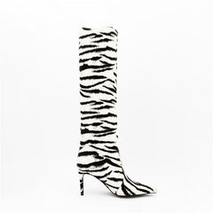 Zebra Print 9cm Slip-on Boots