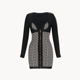 Zipper Bodycon Bandage Dress