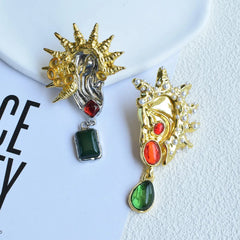 Vintage Gemstone Dangle Earrings