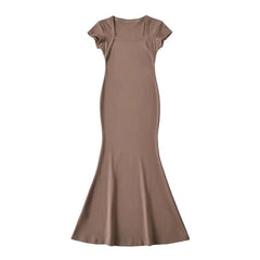 Square Collar Fishtail Dress