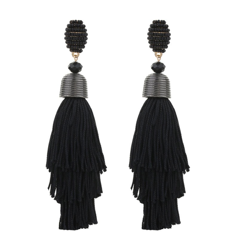 Pre Order:  Bohemian Long Tassel Earrings