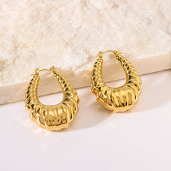 Croissant Shaped Hoop Earrings