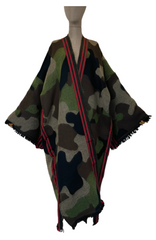 Army Green Camouflage Kimono-Cardigan - WINI