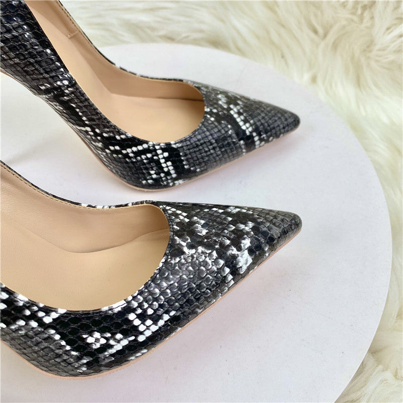 Reptile Shallow Cut Stiletto Pumps