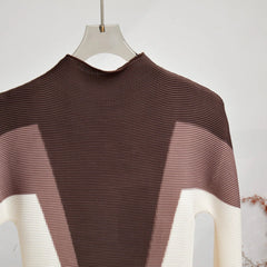 Colorblock Printed Pleated Set