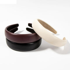 Classic Padded Faux Leather Headband