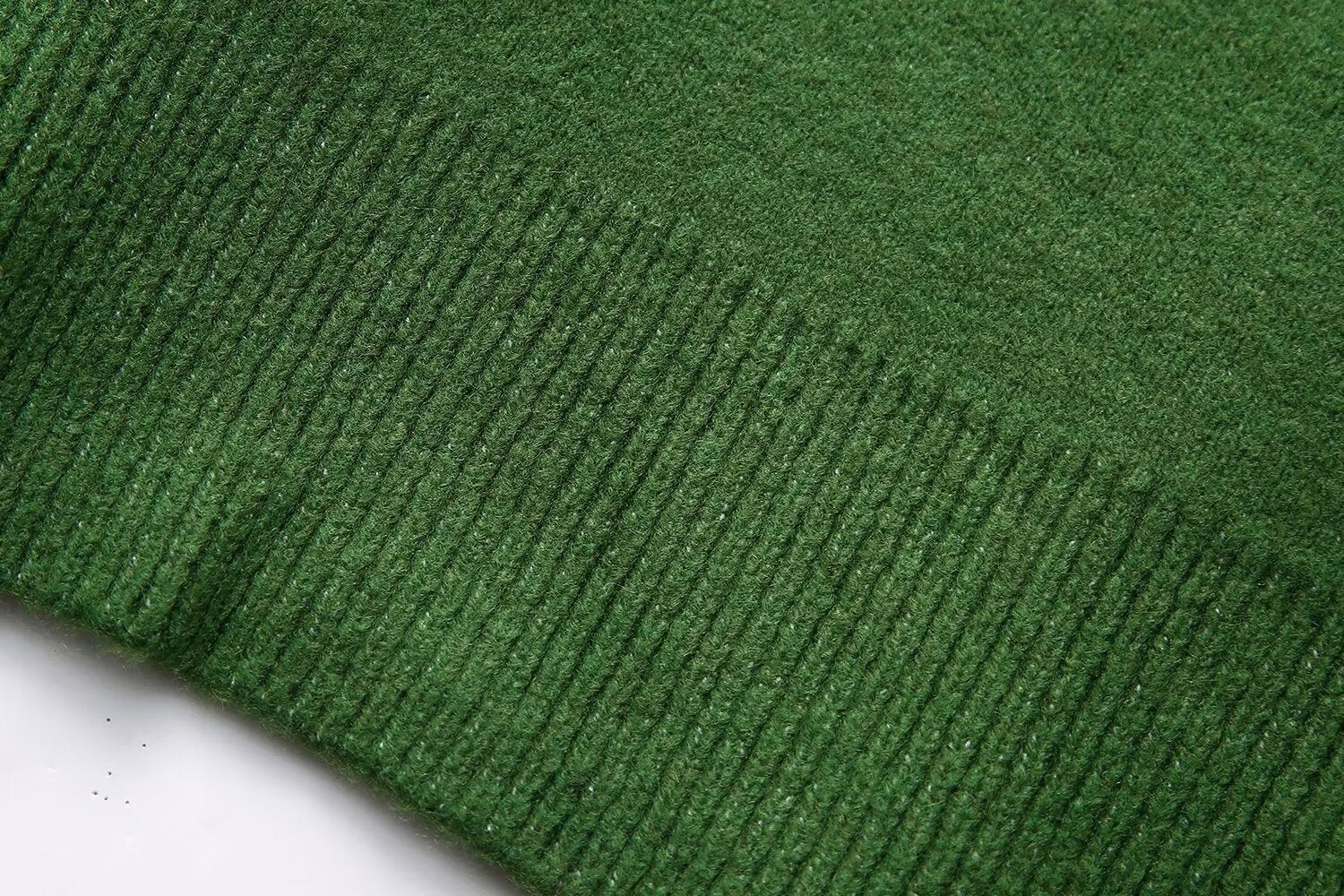 Green Knitted Loose Ribbed Set