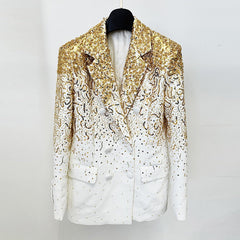 Sequined Double Breasted Blazer