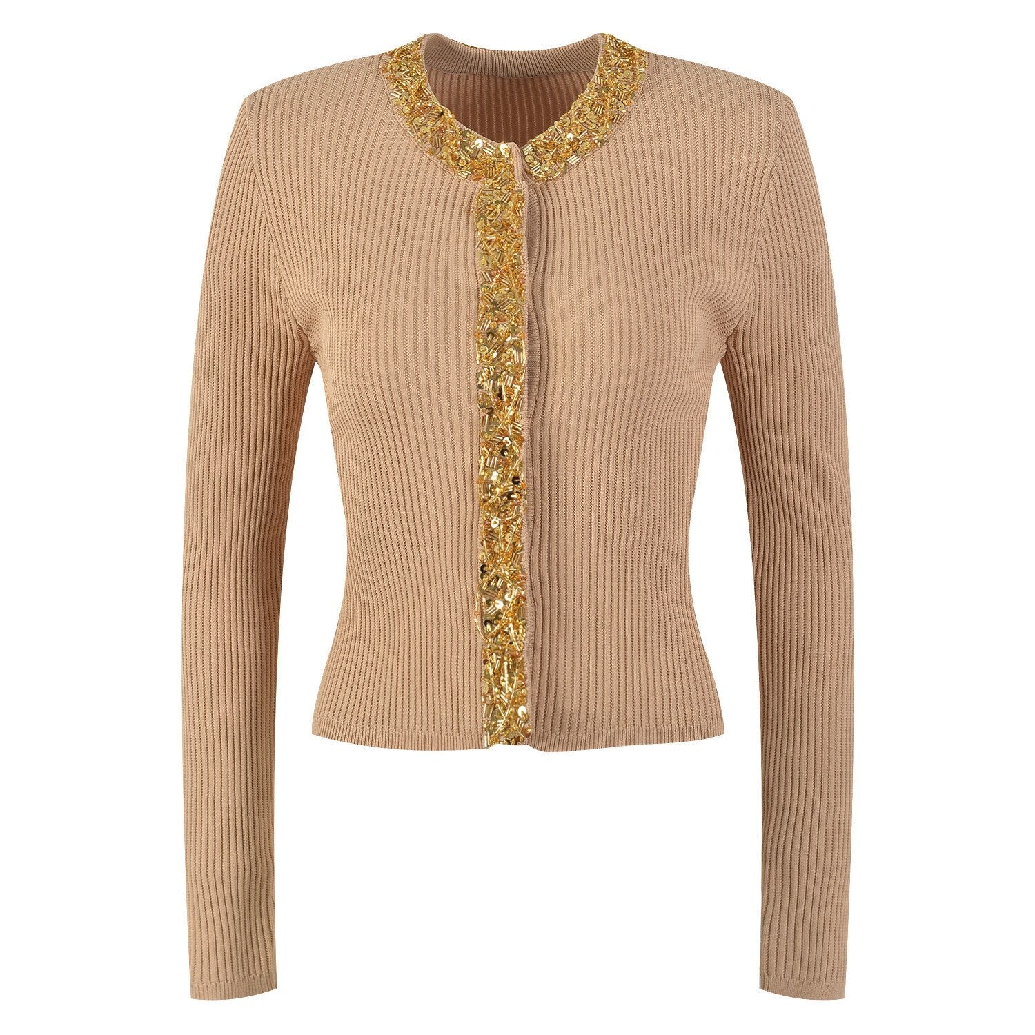 Pre Order:  Beaded Sequined Knit Cardigan