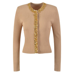 Pre Order:  Beaded Sequined Knit Cardigan