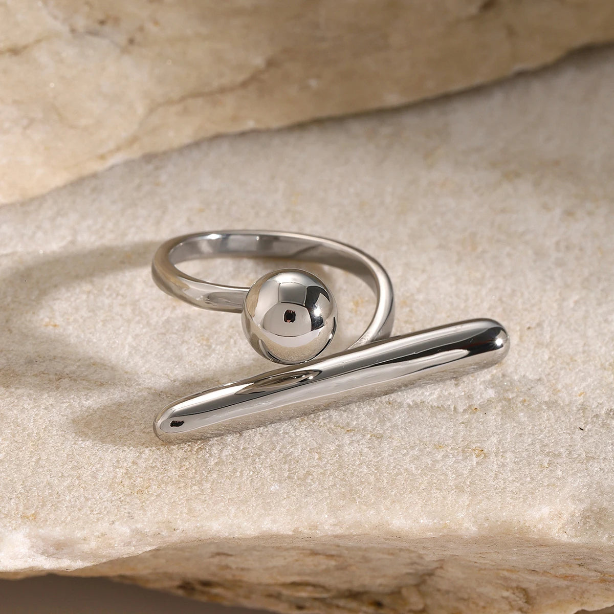 Stainless Steel Minimalist Classy Unique Ring
