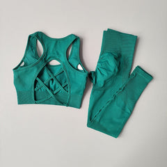 Seamless Yoga Top + Pants Set