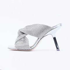 Matte Plush Ultra High Heel Mule Sandals