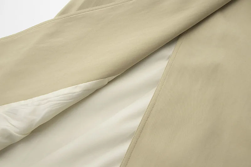 Double-Breasted Cape Trench Coat