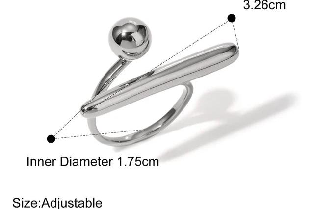 Stainless Steel Minimalist Classy Unique Ring