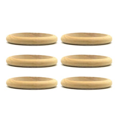 6 Pieces Blank Wood DIY Painting Bangle Bracelets