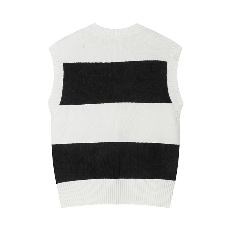 Heart Knitted Stripe Vest