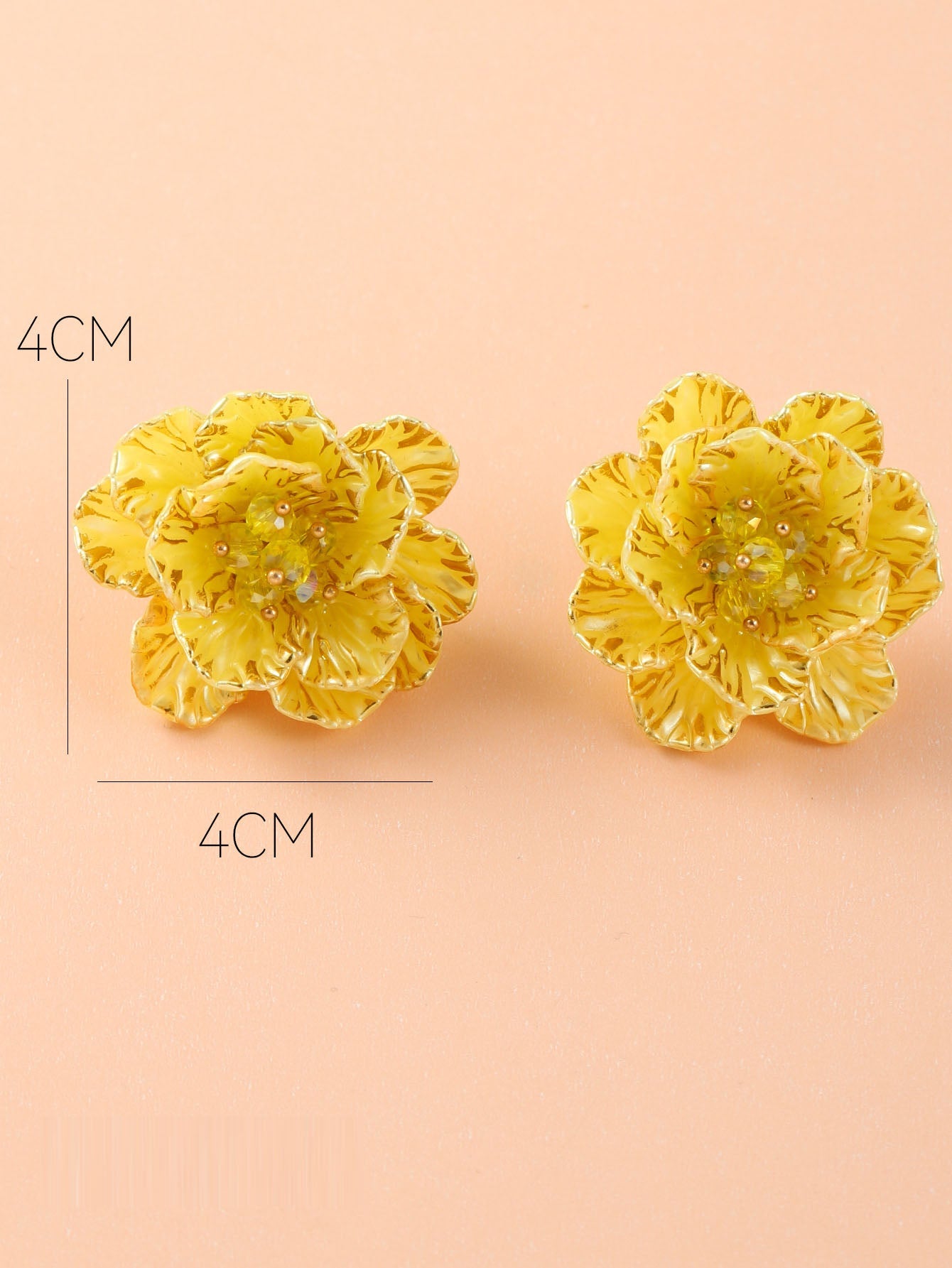 Exaggerated Resin Flower Bohemian Retro Earrings