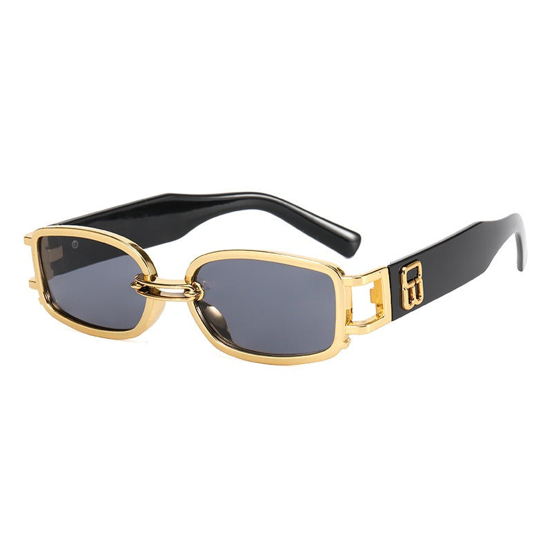 Vintage Rectangle Tinted Lens Sunglasses