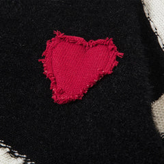 Red Heart Distressed Knit Sweater