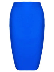 Solid Bandage High Waist Skirt