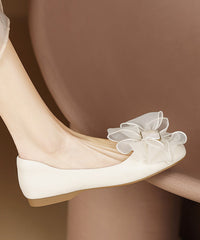 Fashion Black Flat Shoes For Women Splicing Bow