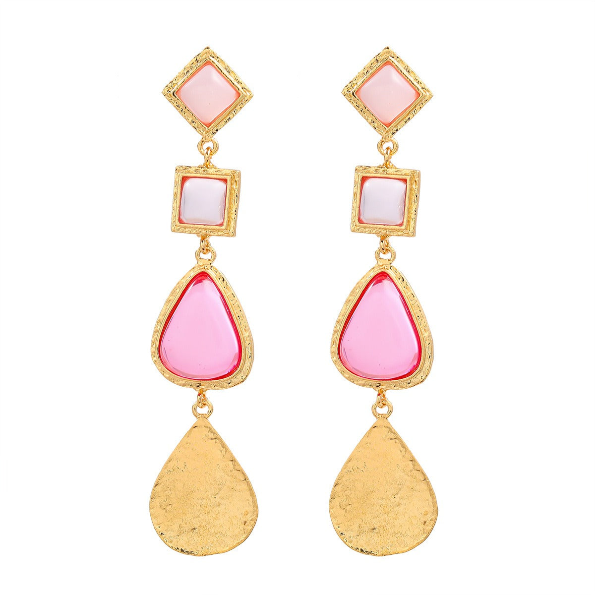 Colorful Acrylic Water Drop Pendant Earrings