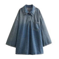 Oversize Loose Denim Short Dress