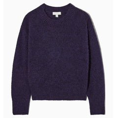 Round Neck Long Sleeved Knitted Sweater