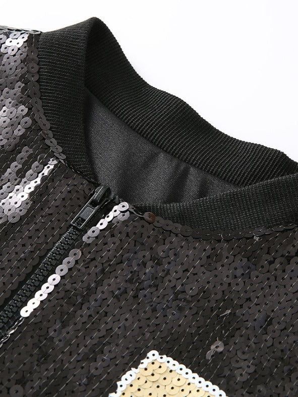 Team Jersey Sequin Baseball Jacket