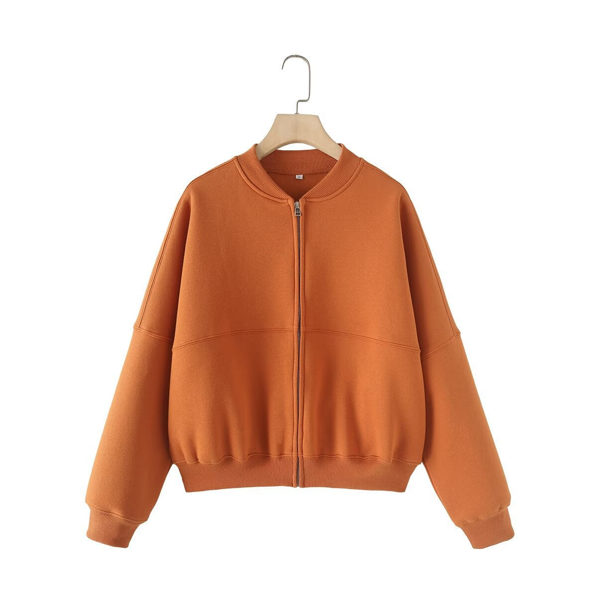 Solid Zip Up Bomber Jacket + Pants Set