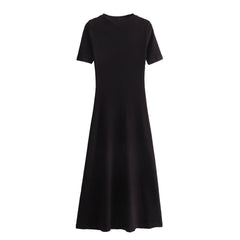 A-Line Hem Ribbed Dress