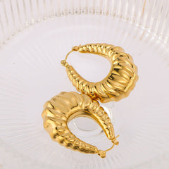 Croissant Shaped Hoop Earrings