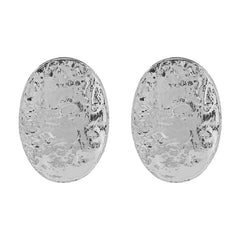 Classic Textured Oval Earrings