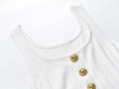 Slim Fit U-Neck Strap Knit Dress