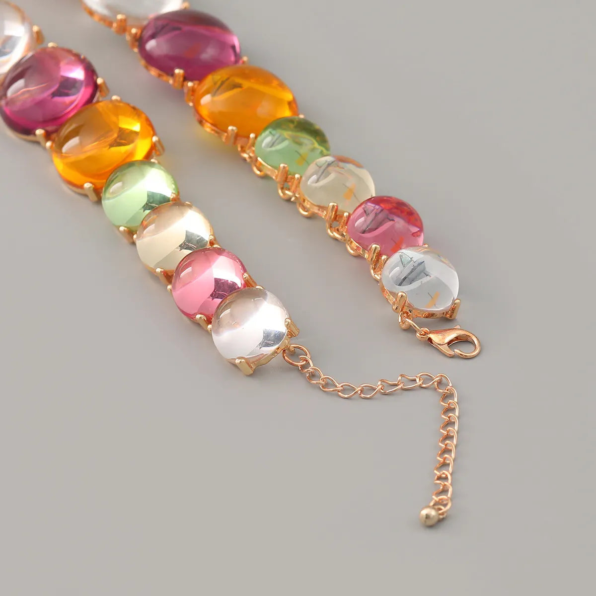 Multicolor Alloy Resin Choker Necklace