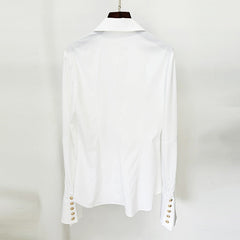 Solid Slim Fit Long Trumpet Sleeve Shirt